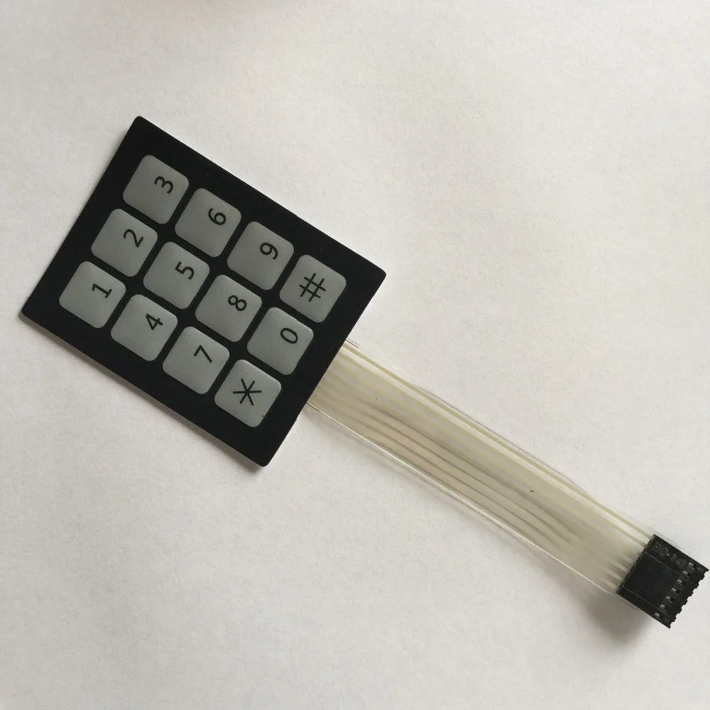 12 Key 3x4 Matrix Diy Membrane Switch Touch Pad 76x60x0.8mm Dc 12v