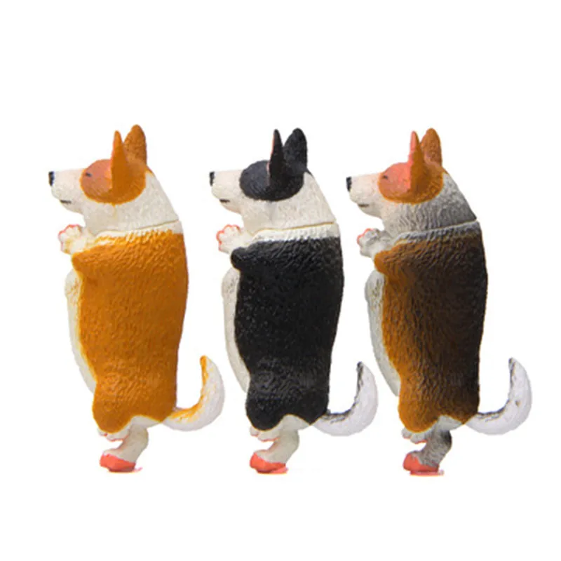 Мини фигурки Имитация животных корги Пемброк Canis Lupus для ознакомления маленькая