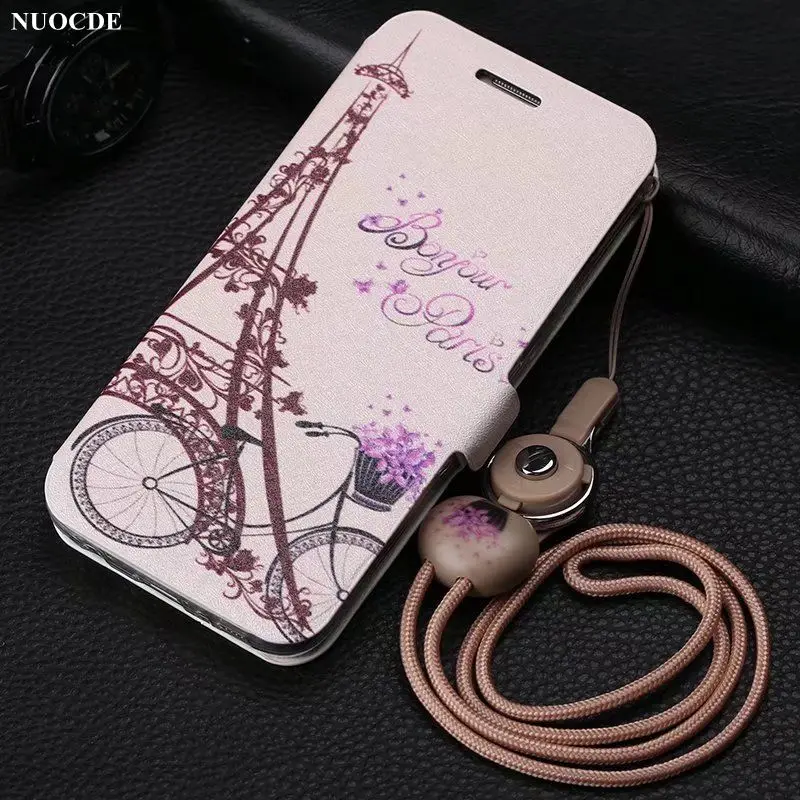 

NUOCDE Flip Case For Samsung Galaxy S6 S7 Painted PU Leather + Soft Silicon Wallet Cover For Samsung S7 S6 Case phone Coque