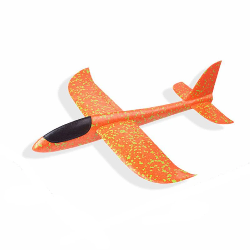Сделай Сам ручной бросок Летающий планер Самолеты игрушки для детей пенопластовый самолет модель партии мешок наполнители Летающий планер самолет игрушки игры - Цвет: Orange 35CM