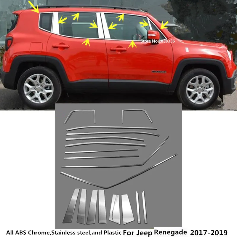 High quality For Jeep Renegade 2017 2018 2019 Car styling stainless