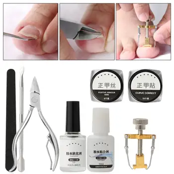 

Ingrown Toenail Correction Tool Treatment Nail Straightening Kit 8 Pcs Pedicure Nail File Clipper Lifter Corrector Suit