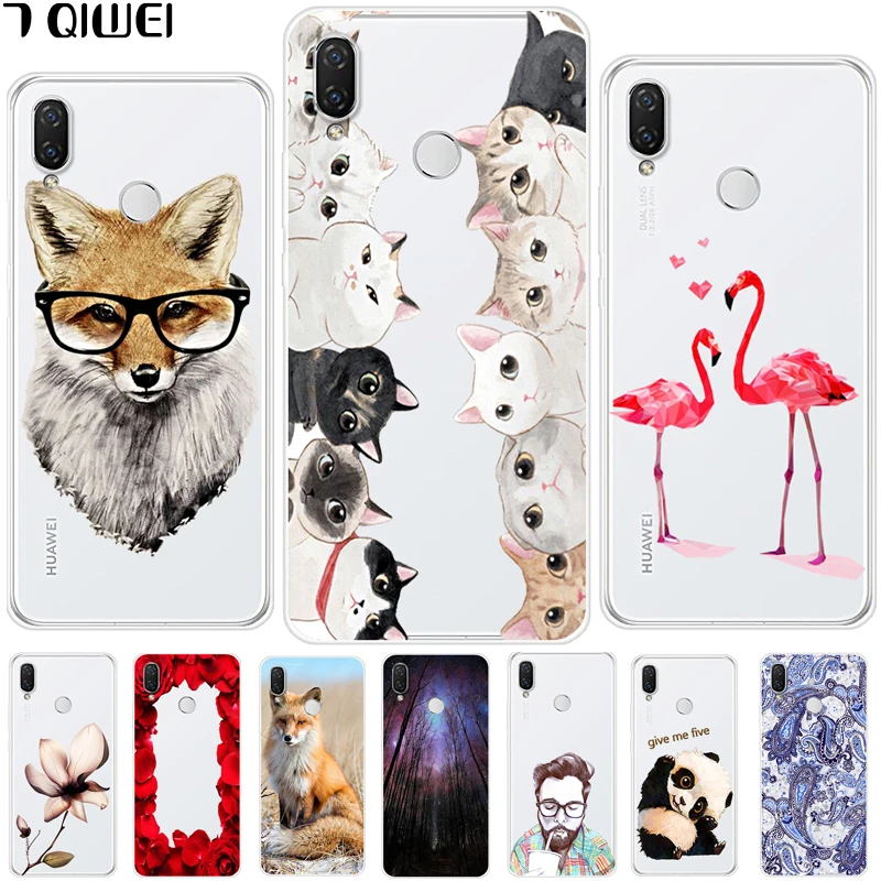 

For Huawei Nova 3i Case Silicone Soft TPU Phone Cover for Huawei Nova 3i Nova3i 3 i Case INE-LX2 INE-LX9 INE-LX1 Transparent 6.3