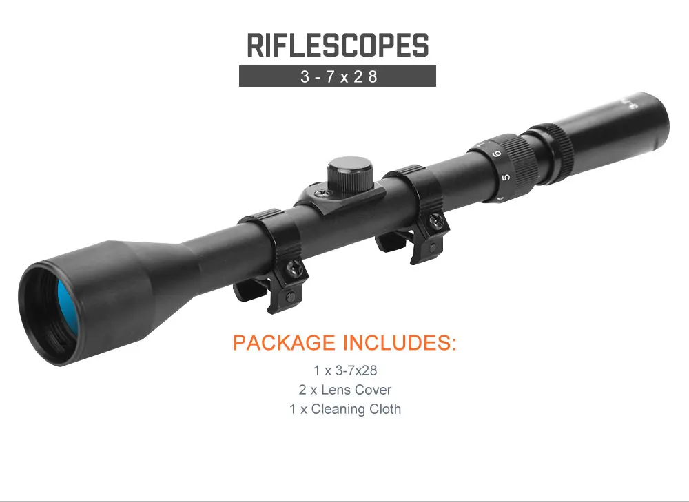 Description Picture 6 of itemLUGER 4x20 Hunting Riflescopes 3-7X28 Tactical Optics Reflex Sight Crosshair Scope 4X28 Air Gun Rifle Scope 3-7x20 Scopes