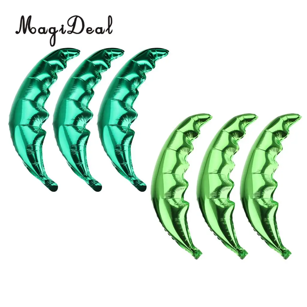 MagiDeal Set of 6pcs Palm Tree Leaf Green Hawaiian Beach Party Balloon Party Decor