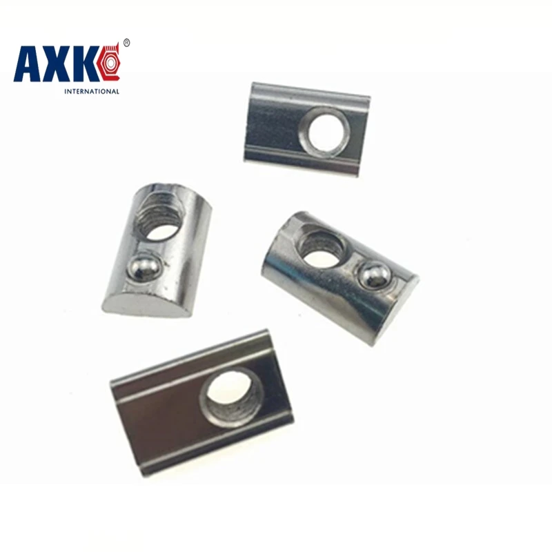 t spring nuts sliding t nut furniture t nut inserts 50pcs 20 Series Roll-in T Spring Nuts M3 M4 M5 M6 For Aluminum Profiles Groove 6