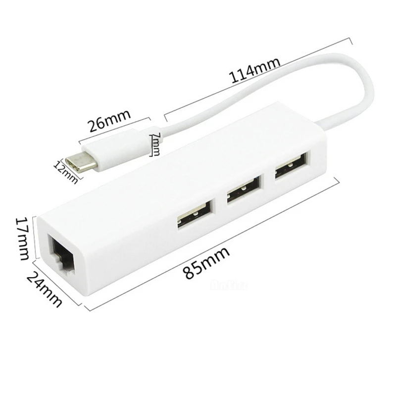 Antirr 3 Порты и разъёмы USB 3,0 концентратор Тип usb C Male к RJ45 Gigabit Ethernet cетевой адаптер LAN для NokiaN1 Другое Тип-C Порты и разъёмы устройства