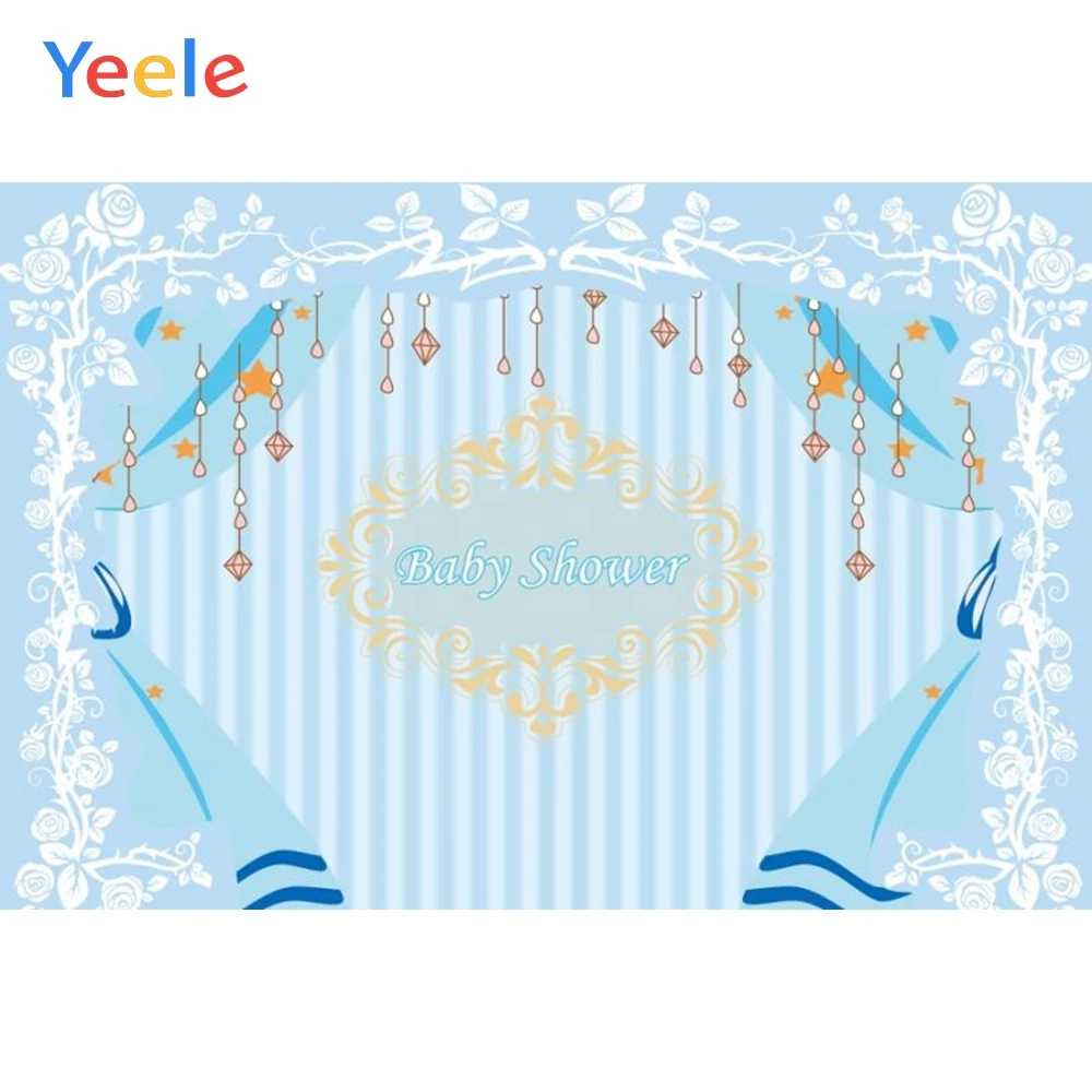 

Yeele Blue Curtain Backdrops Little Girl Show Portrait Photography Background Customized Photographic Backdrop For Photo Studio