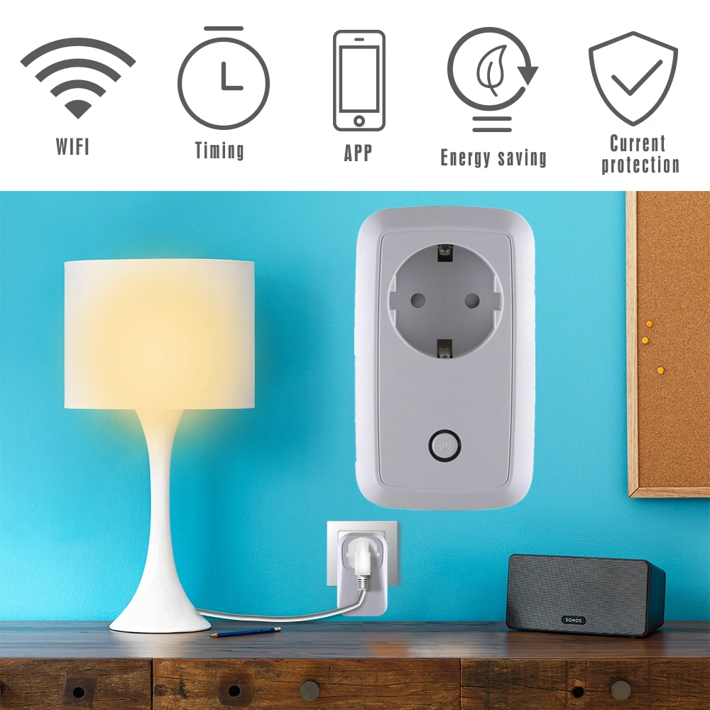 Mindkoo умный дом выходе таймер вилка EU/US/UK Wi Fi розетка автоматизация приложение