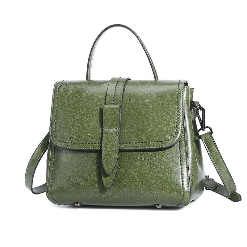 

(30-40 )Bag Women Famous Brand Woman Handbags 2017 Ladies'Genuine Leather Handbag Green Bags Over The Shoulder of a Woman