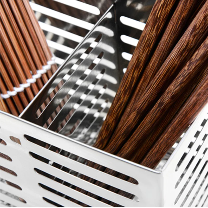 High Quality Stainless Steel Thicker Tableware Storage Basket Hanging Type Chopsticks Cage Kitchen Storage Holder High Quality Stainless Steel Thicker Tableware Storage Basket Hanging Type Chopsticks Cage Kitchen Storage Holder