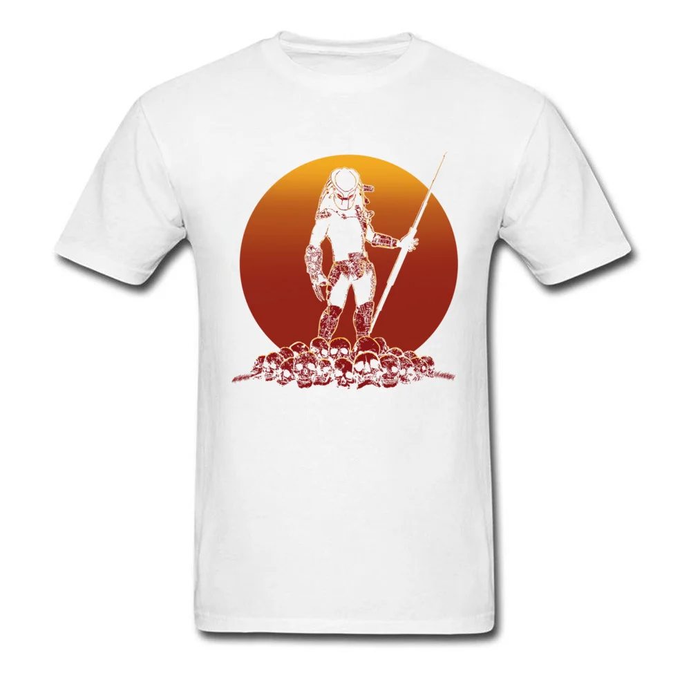 hunter on sunset 1 5503 100% Cotton Tops T Shirt for Men Print Top T-shirts High Quality Crew Neck Sweatshirts Short Sleeve hunter on sunset 1 5503 white