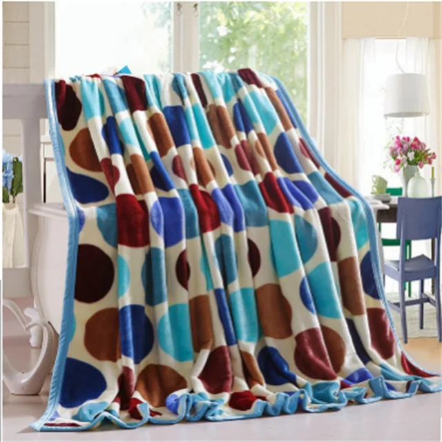 Blanket Coral Fleece Blanket Throws on Sofa / Bed / Plane Travel Plaids