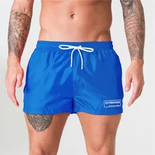 Модные мужские летние новые тонкие шорты Фитнес Бодибилдинг спортивная одежда тренажерный зал бег пляжные шорты