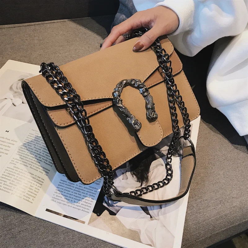 

2019 PU Leather Crossbody Bags For Women Luxury Handbags Designer New Fashion Chain Shoulder Messenger Bags Female Small Flap