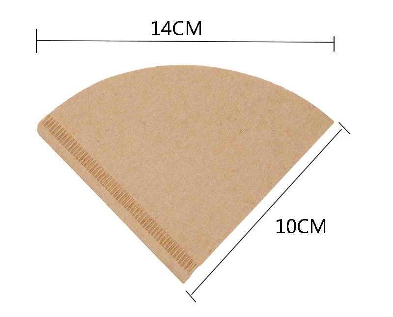 40 шт./компл. Кофе фильтр Бумага s неотбеленная простая оригинальная деревянная капельного Бумага конус Форма Кофе инструменты