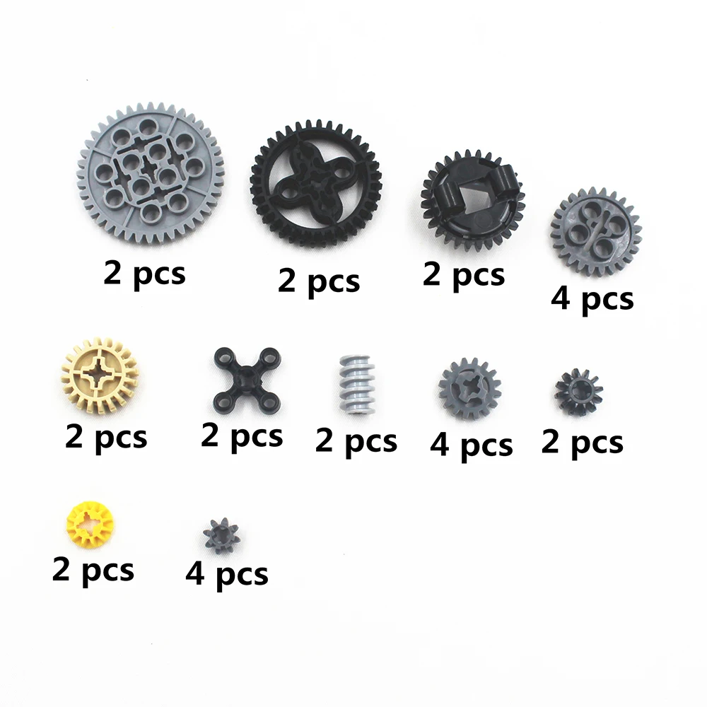 MOC Technic Parts 28pcs Technic Gears Assortment Pack compatible with lego for kids boys toy NOC-TSMA28