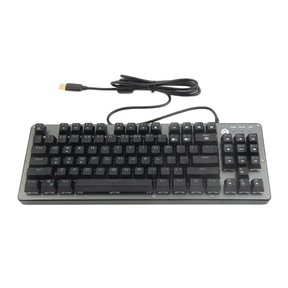 

Home Office Professional Full Keyboard With Music Light Effect RGB 87 Keys Mechanical Wired Keyboard High Quality