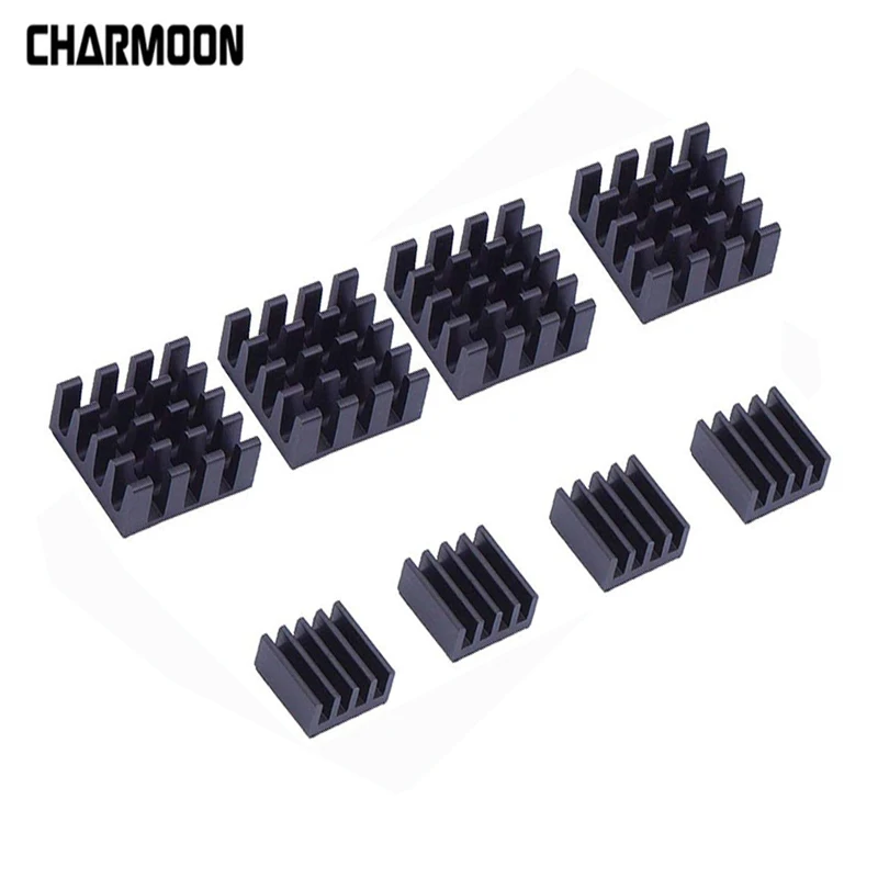 

8pcs Aluminum Heatsink Heat sink Computer Cooler Radiator for Electronic Chip Heat dissipation Cooling Pads For raspberry pi 3