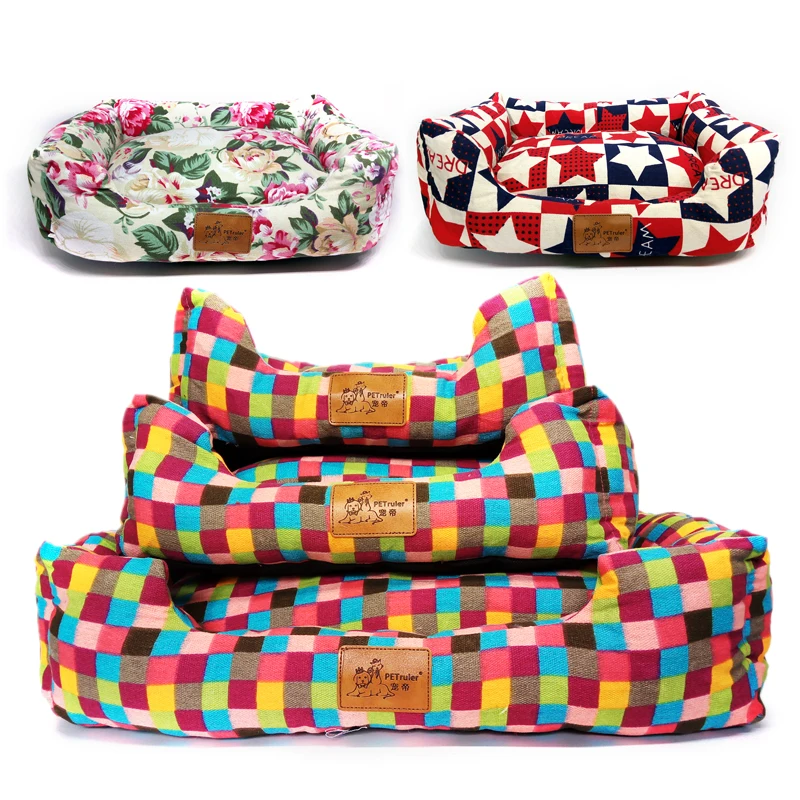 

Autumn Winter Cat Dog Bed Removable Canvas Creative Dog House Bed Washable Pet Cat Dogs Beds For Small/large Dogs Sofa Nest