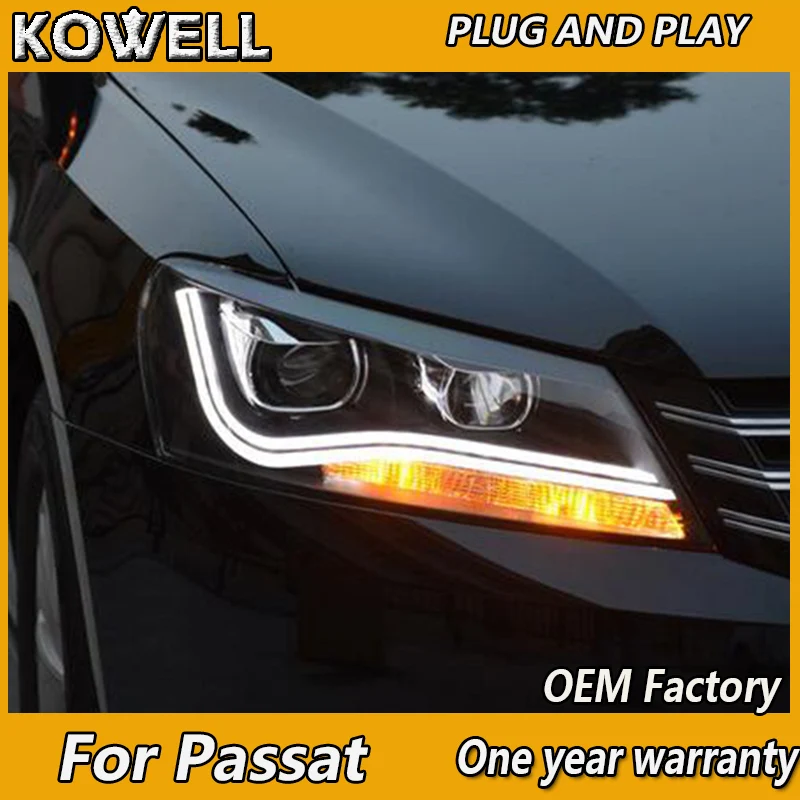 

KOWELL Car Styling for VW Passat B7 Headlights 2011-2015 America Passat CC LED Headlight DRL Bi Xenon Lens High Low Beam Parking