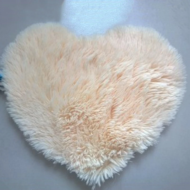 

Heart Shaped Non-Slip Soft Tufted Mat Floor Mat Area 4 Size Purple Pink