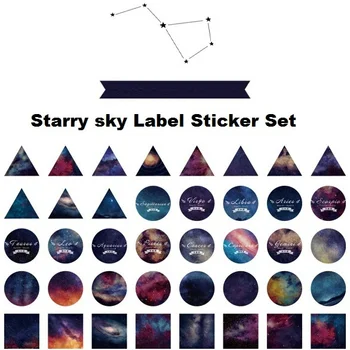 

40pcs/lot New Japan Romatic Starry sky series Label Sticker set/sealing sticker/ DIY Multifunction Decoration sticker