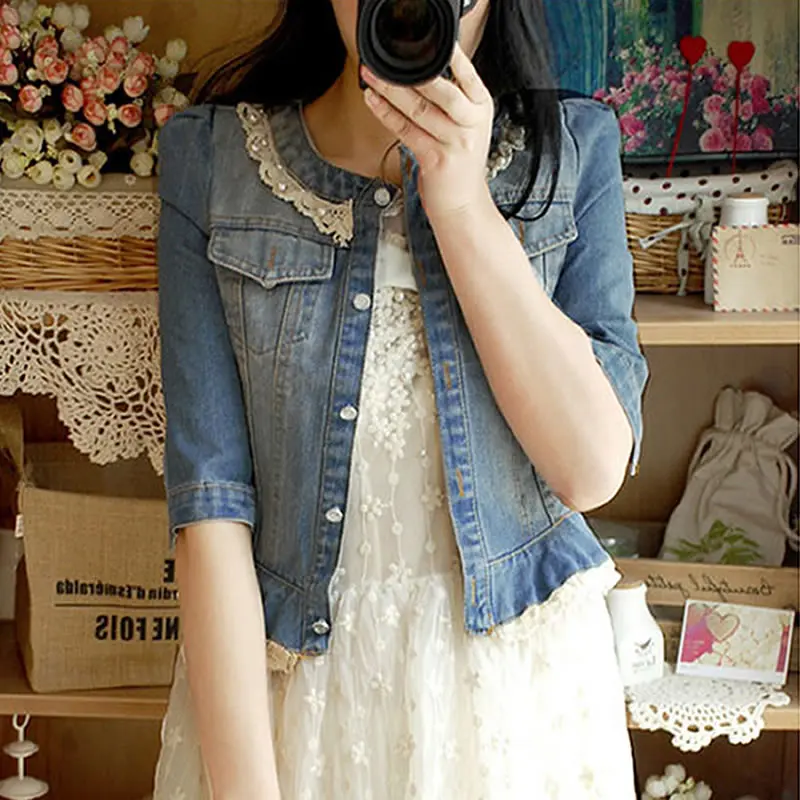 

Jaqueta Feminina Regular Single Breasted O-neck Jackets Women Sale Special Offer 2014 with The Sleeve Shirt Coat In Jackets Real