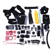 54 In 1 Head Chest Mount Floating Kit 360 Degree Rotation Sports Camera Kits Accessories for GoPro SJ4000 Session OD#S