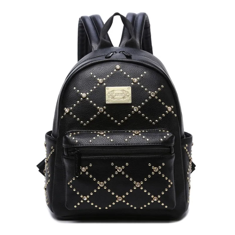 

Casual Travel Bead Backpack for Teenage Girls PU Leather SchoolBag Backpack Mochila Feminina Backpacks Shoulder Bags