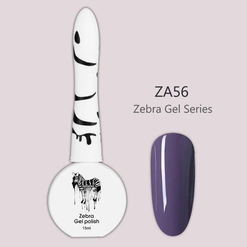 Гель лак ELSA Зебра 15 мл 72 плотных стойких оттенка для маникюра УФ гель на длительный срок - Цвет: ZA56