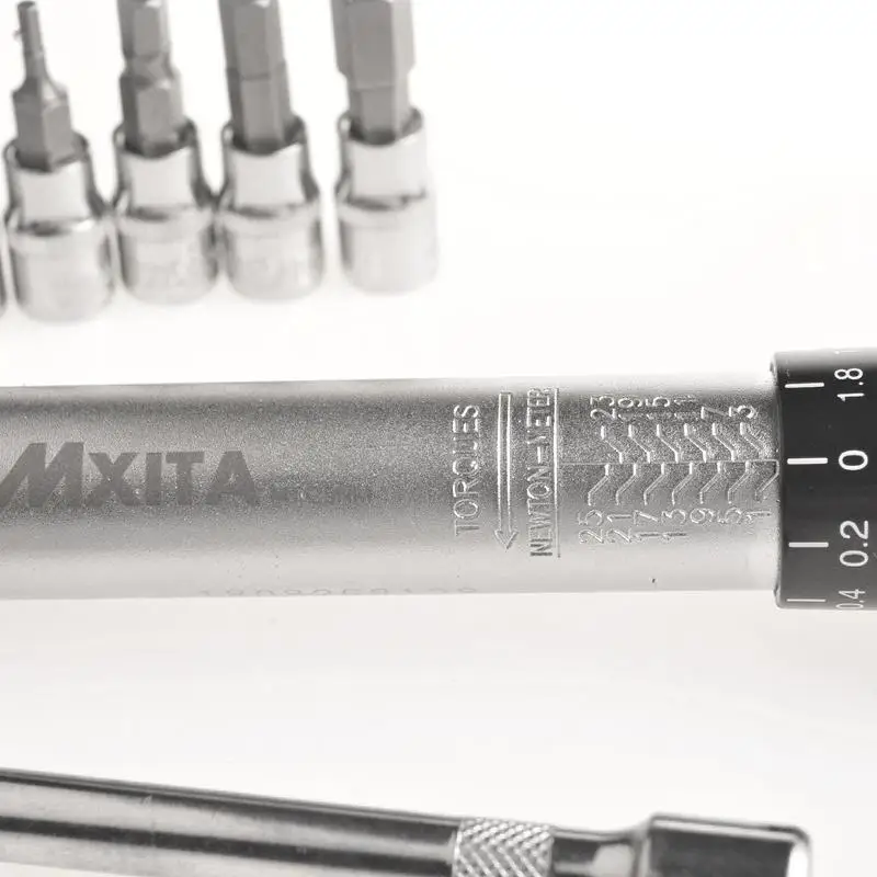 Mxita Высокоточный промышленный 17 шт Набор 1/4 Dr 1-25Nm предустановленный динамометрический ключ велоинструменты наборы велосипед гаечный ключ крутящий момент Wren