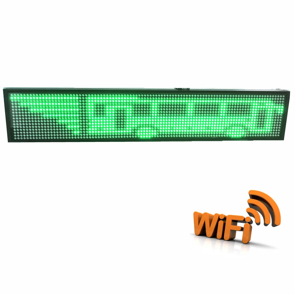

LED Sign P5mm , 20"x4" wifi Programmable Scrolling Outdoor Message Display Signs EMC - Industrial Grade Business Ad machine