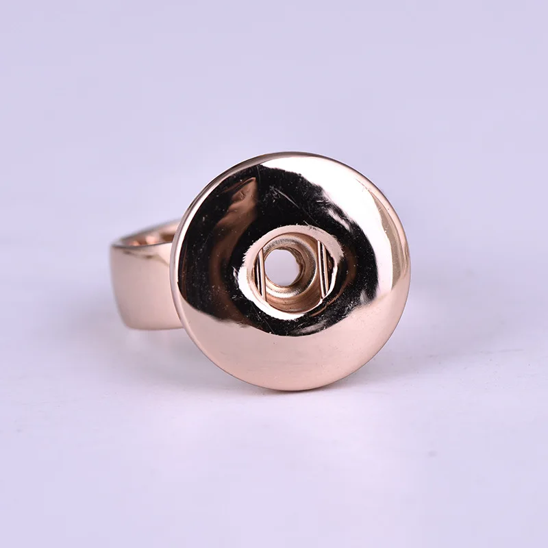 4 шт./лот кольцо ювелирные изделия высокого качества розовое золото серебро пресс 18 мм 20 мм Кнопка кольца для мужчин и женщин быстрая Epacket IB6856