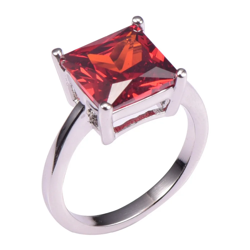 Classic Style Garnet 925 Sterling Silver Wedding Party Fashion Design Romantic Ring Size 5 6 7 8 9 10 11 12 PR37 | Украшения и
