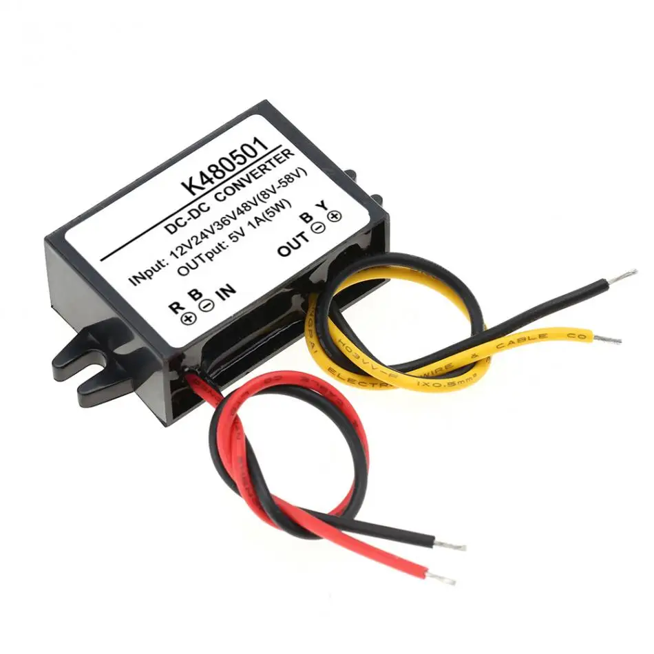 DC-DC 12 V/24 V/36 V/48 V 5V 1A понижающий преобразователь шаг вниз Питание модульный инструмент профессиональный