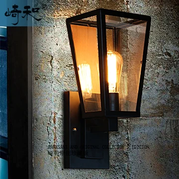 Rétro américain applique rustique créatif restaurant balcon loft industriel escaliers lit d extérieur européenne mur extérieur.jpg Créatif Escalier Loft