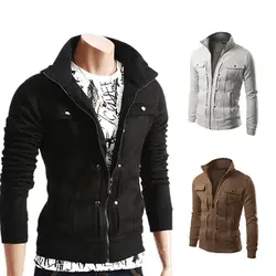 Бесплатная доставка мужской сплошной цвет пальто куртка грудь специальная конструкция высокого качества модная повседневная куртка