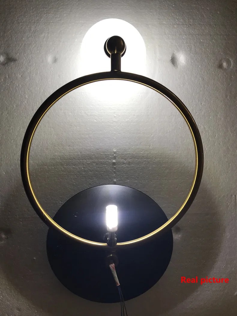 Creative Round Led Wall Lamps Nordic Indoor Lighting Bedroom Parlor Aisle Wall Light Sconce Lighting Fixtures Free Shipping