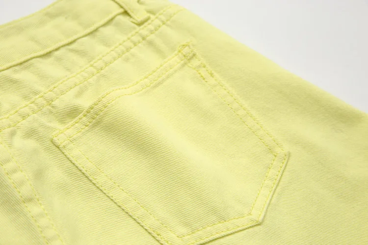 Yellow New Fashion Women Jeans Short Summer High Waist Denim Shorts Ladies Casual Female Bule Short Pants Plus Size (7)