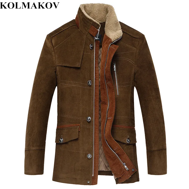 KOLMAKOV/новые зимние мужские пальто плотные куртки высококачественный шерстяной