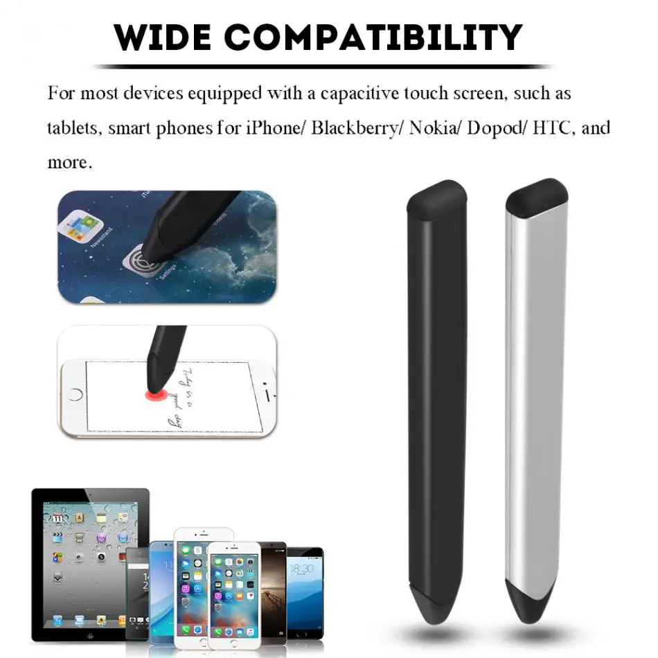 Универсальный сменный плоский емкостный сенсорный экран Стилус для iPhone/Nokia/Blackberry стилус для iPhone ручки