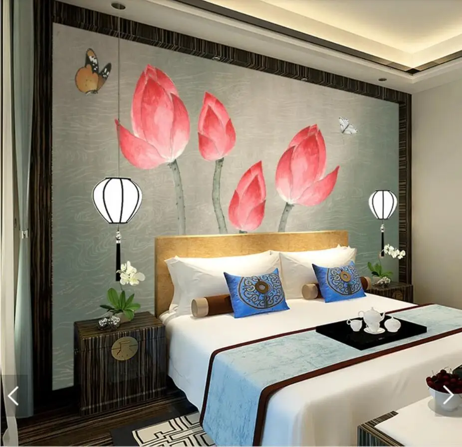 3D Waterlily Flower Wallpaper Mural Stereo Wall Paper Roll for Living Room Decor Printed Photo Wallpapers Floral | Обустройство дома