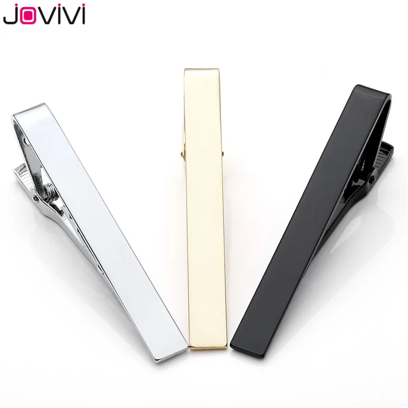 Jovivi Mens Mirror Thin Slim Tie Bar Clips Stainless Steel Business