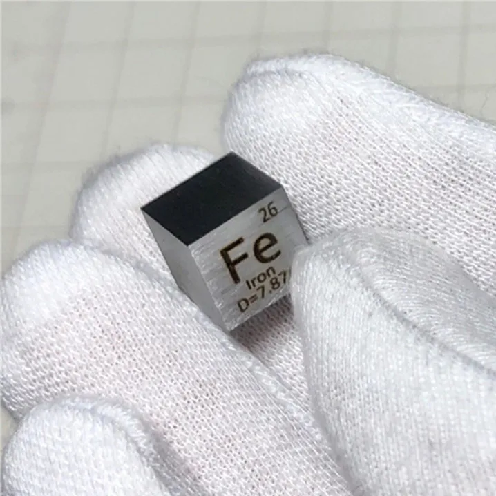 Чистый 99.99% Fe Железный кубик блок Массовая Таблица редкоземельного металла элементы для исследований лаборатории промышленной коллекции ручной работы - Цвет: Iron-10mm
