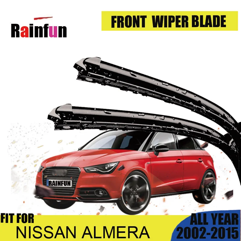 RAINFUN Wiper Blades for NISSAN ALMERA Fit Hook Arms Model Year from