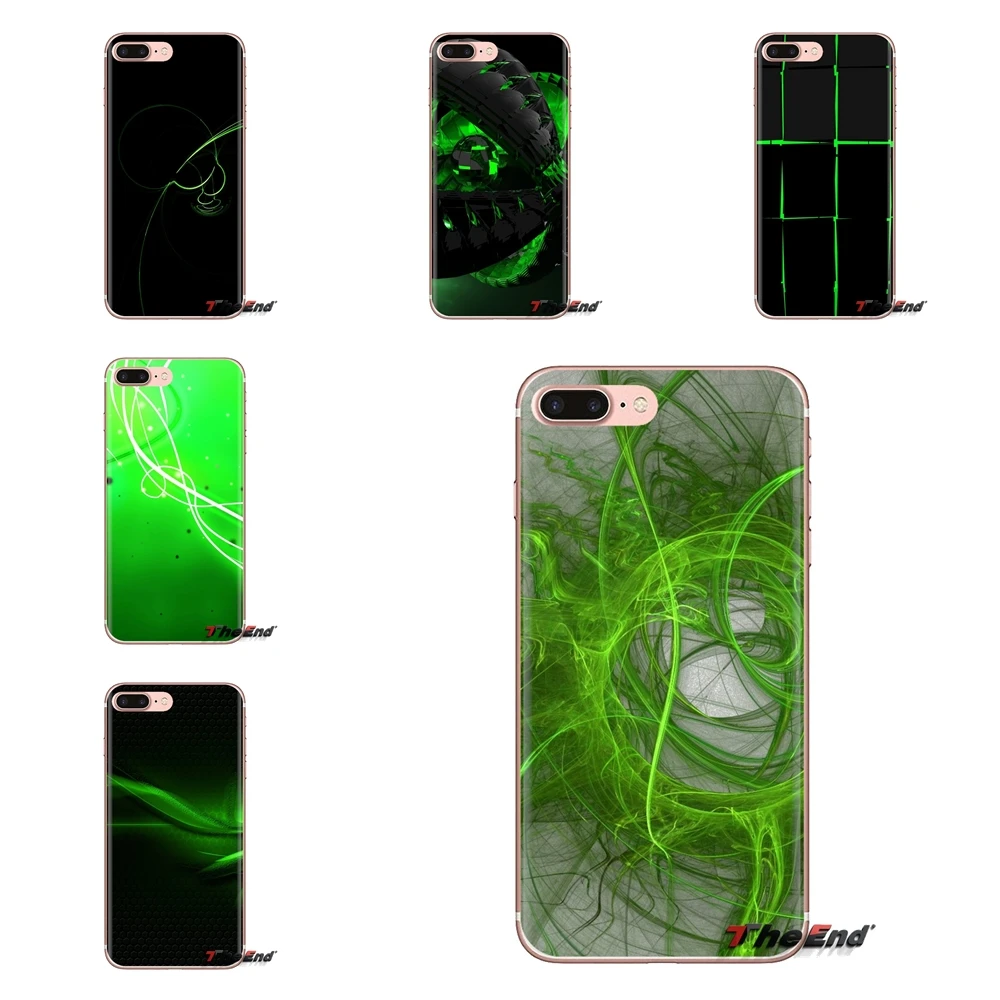 Black And Lime Green Soft Transparent Cases Covers For Xiaomi Redmi 4A S2 Note 3 3S 4 4X 5 Plus 6 7 6A Pro Pocophone F1 |