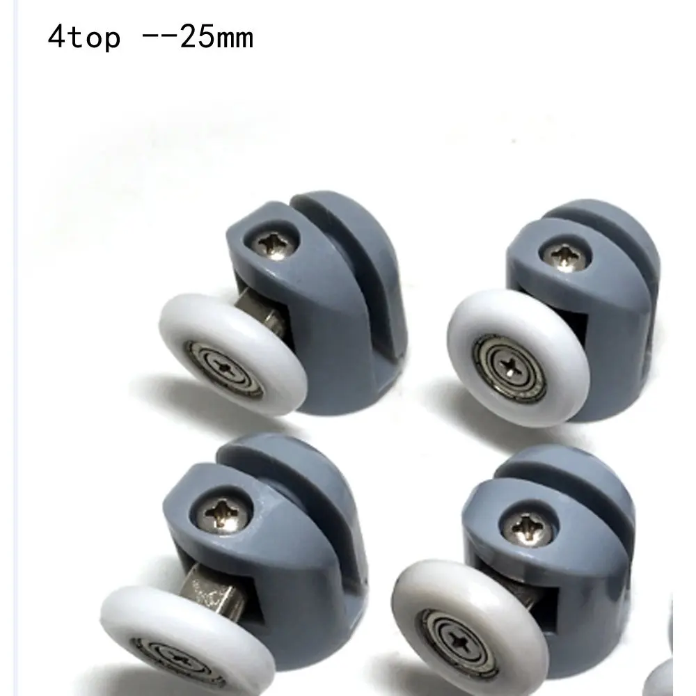 

4 upper shower door rollers wheels pulleys pulley spare parts "Rolli" 901A 25mm