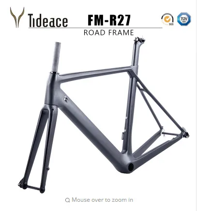 Flash Deal 2018 NEW Chinese Carbon Road Frame T800 UD black Aero full carbon fiber road bike frame QR or thru axle 47/51/53cm 0