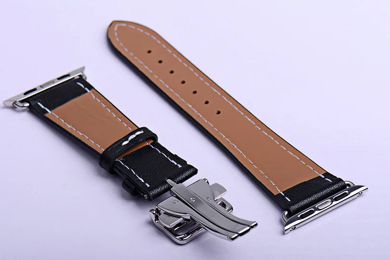 Ремешок из натуральной кожи для apple watch одиночный Тур ремешок для iwatch 5 4 3 2 1 браслет ремень для Hermes 38 мм 42 мм 40 мм 44 мм